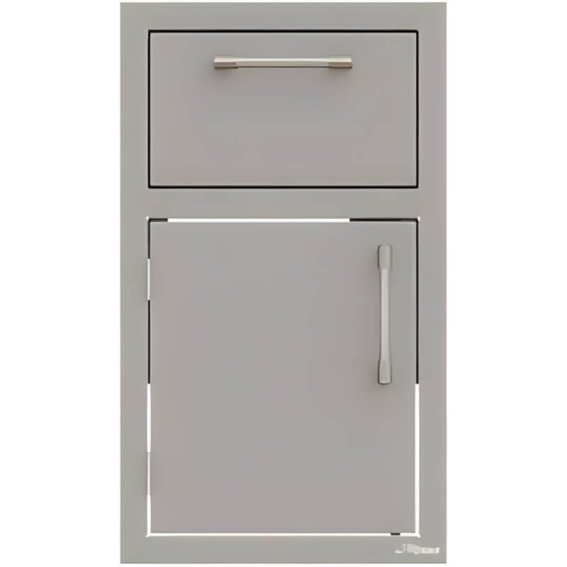 Alfresco 17-Inch Stainless Steel Soft-Close Door & Drawer Combo - AXE-DDR outdoor kitchen empire