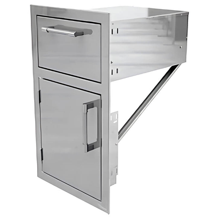 Alfresco 17-Inch Stainless Steel Soft-Close Door & Drawer Combo - AXE-DDR outdoor kitchen empire