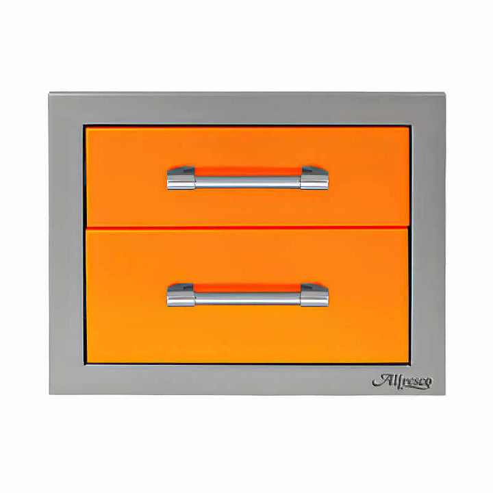 Alfresco 17-Inch Stainless Steel Soft-Close Double Drawer - AXE-2DR-SC outdoor kitchen empire