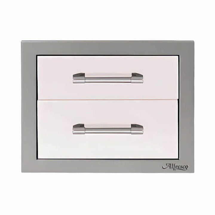 Alfresco 17-Inch Stainless Steel Soft-Close Double Drawer - AXE-2DR-SC outdoor kitchen empire