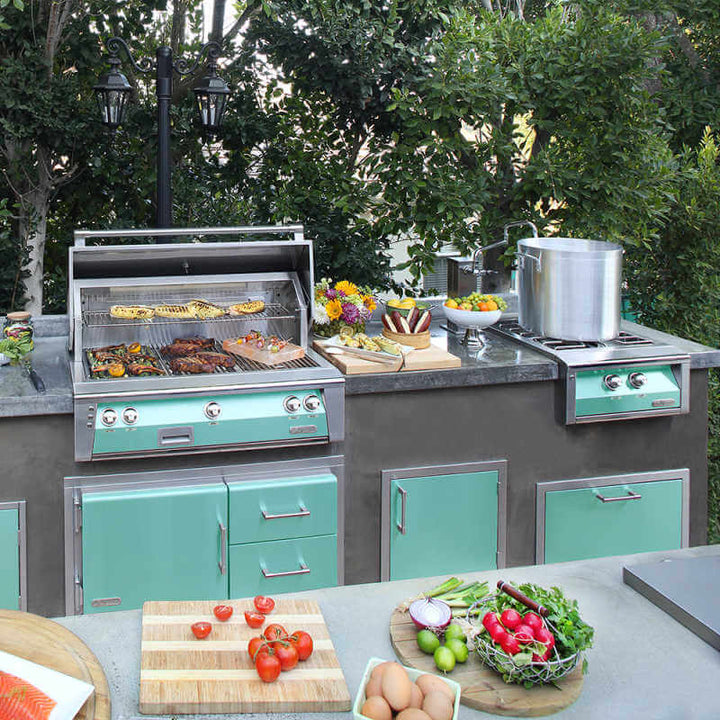 Alfresco 24 Inch Gas Versa Power Cooking System - AXEVP outdoor kitchen empire