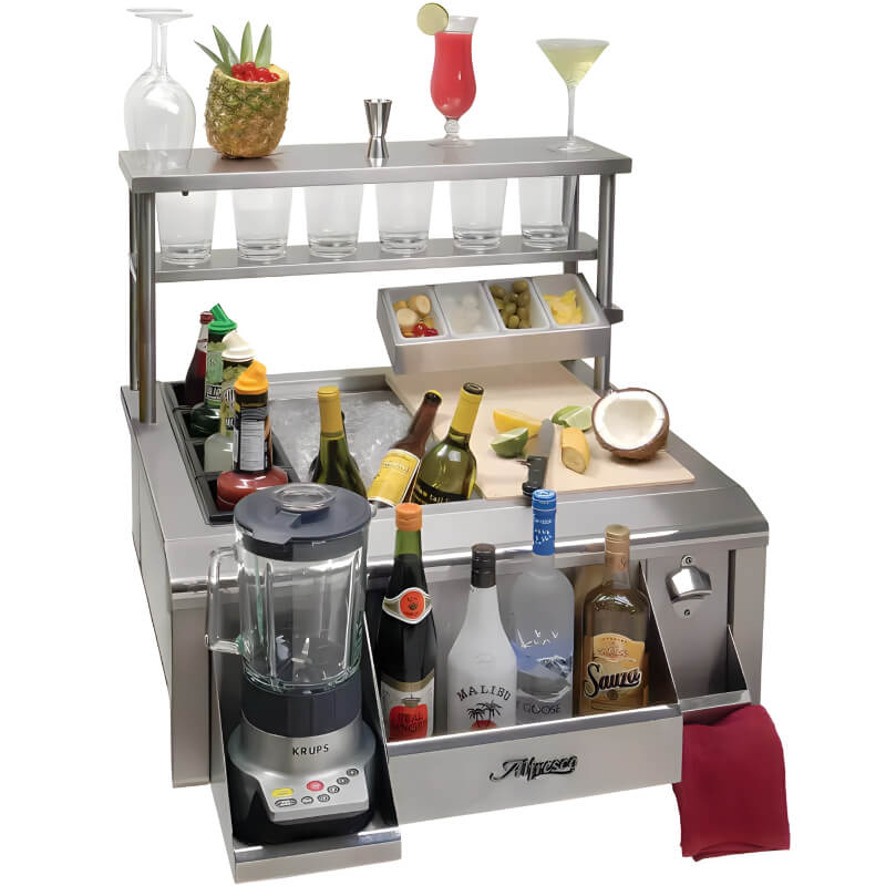Alfresco 4 Bottle Well with Holder Tray - BWELL outdoor kitchen empire