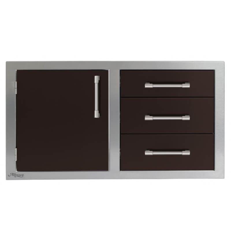 Alfresco 42-Inch Stainless Steel Soft-Close Door & Triple Drawer Combo - AXE-DDC-R-42SC outdoor kitchen empire