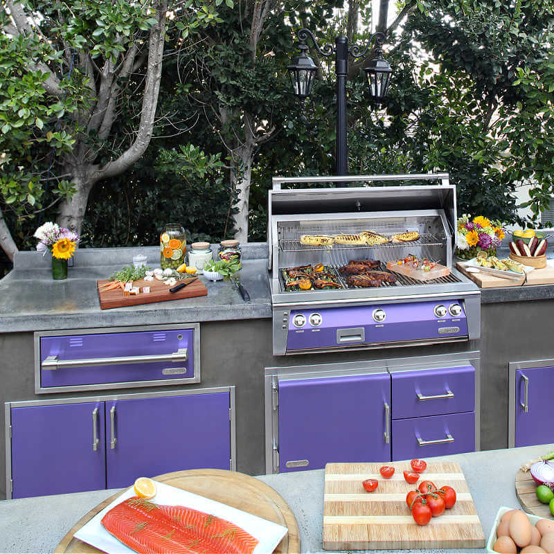 Alfresco ALXE 36-Inch Built-In Gas Grill With Rotisserie - ALXE-36 outdoor kitchen empire