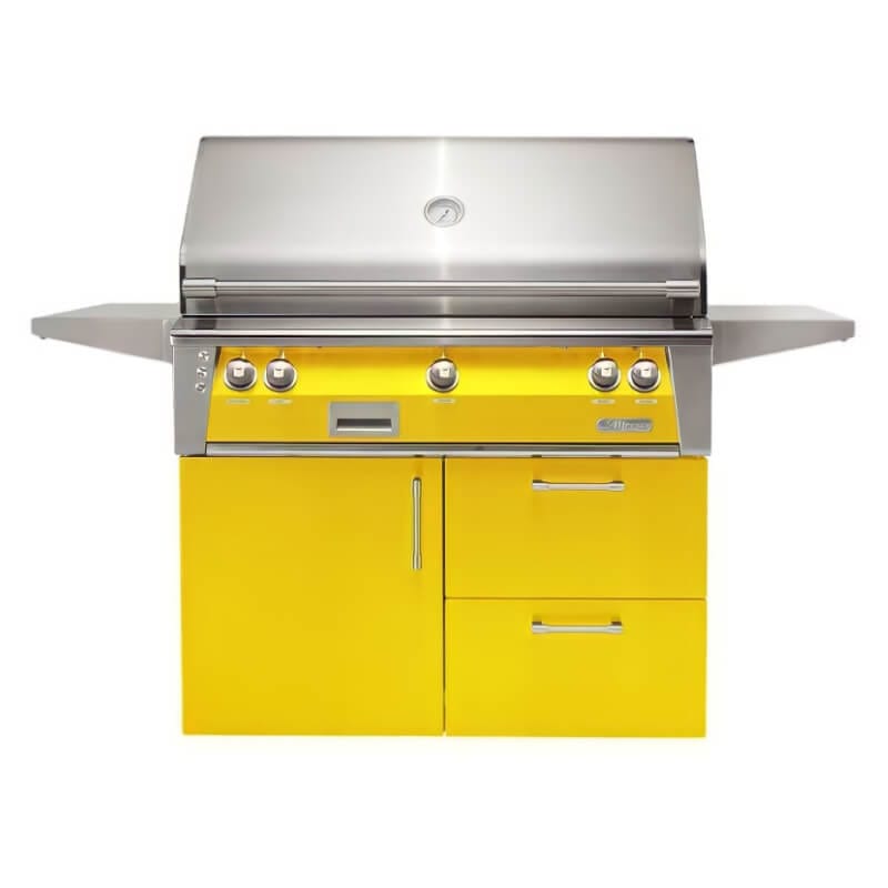 Alfresco ALXE 42-Inch Gas Grill on Deluxe Cart With Sear Burner And Rotisserie - ALXE-42SZCD outdoor kitchen empire