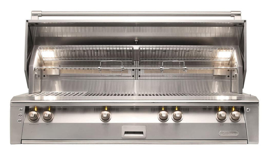 Alfresco ALXE 56-Inch Built-In Gas All Grill With Sear Zone And Rotisserie ALXE-56BFG outdoor kitchen empire