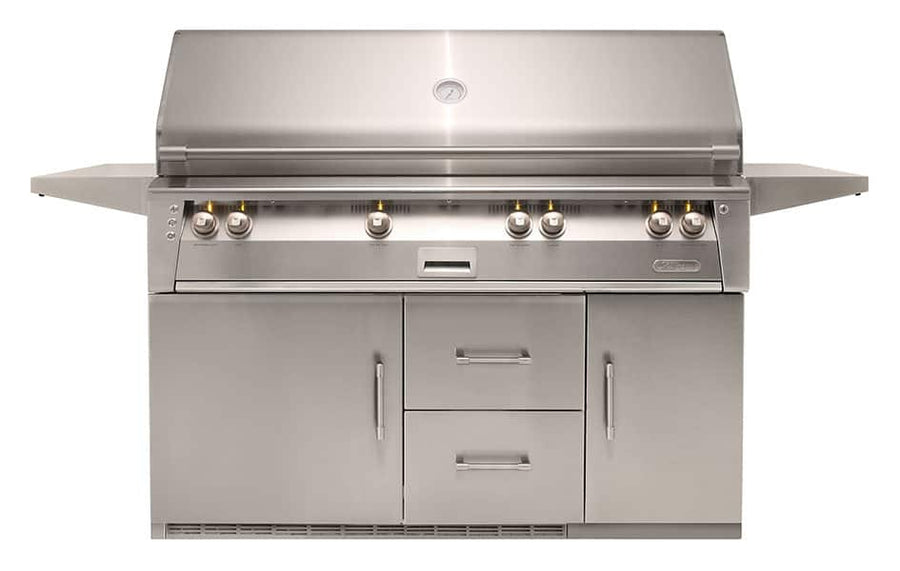 Alfresco ALXE 56-Inch Freestanding Gas All Grill On Refrigerated Cart ALXE-56BFGR outdoor kitchen empire
