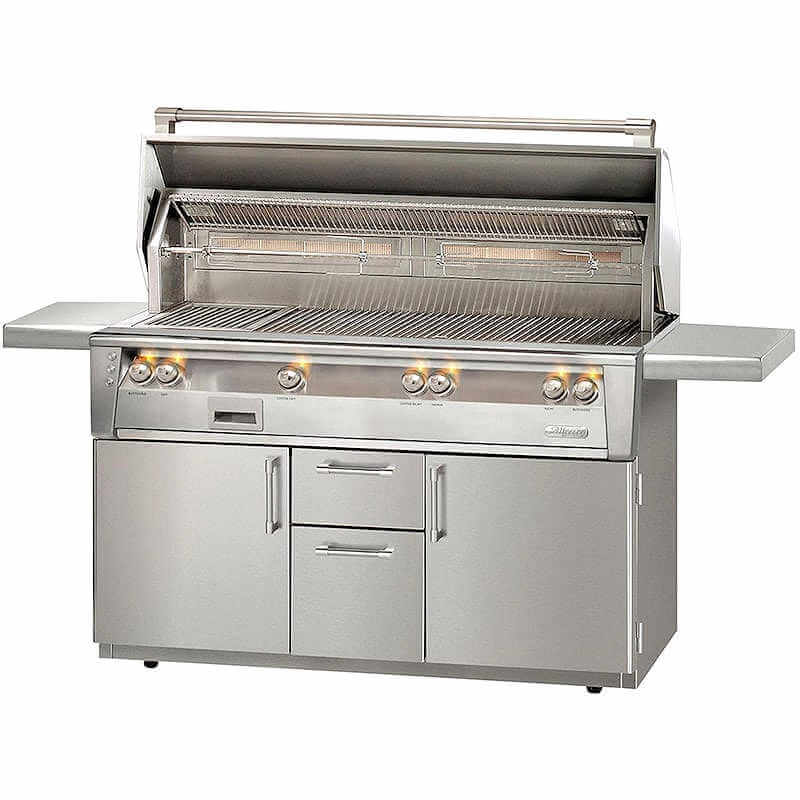 Alfresco ALXE 56-Inch Freestanding Gas All Grill With Sear Zone And Rotisserie - ALXE-56BFGC outdoor kitchen empire