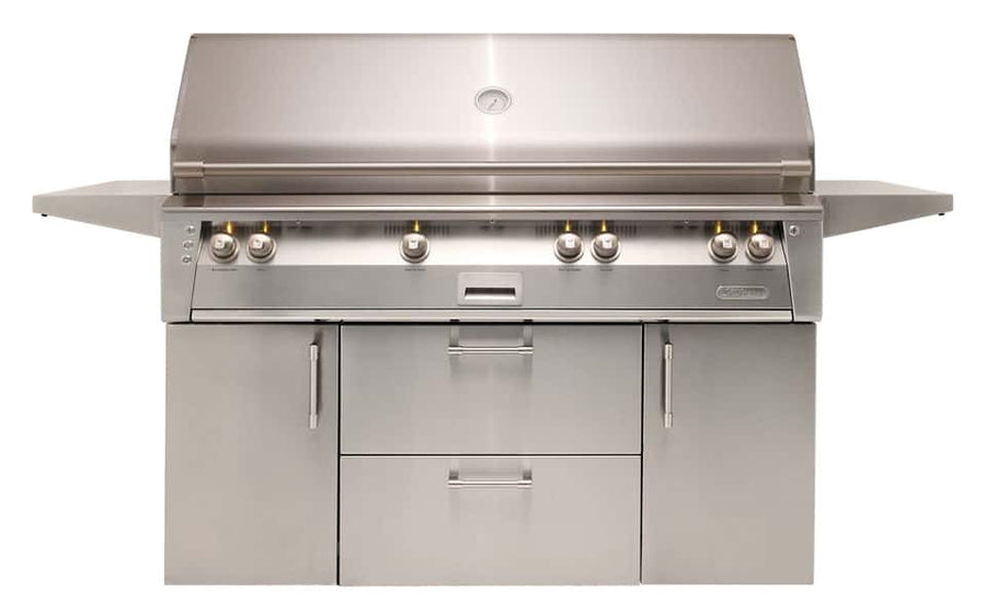 Alfresco ALXE 56-Inch Freestanding Gas All Grill With Sear Zone And Rotisserie ALXE-56BFGC outdoor kitchen empire