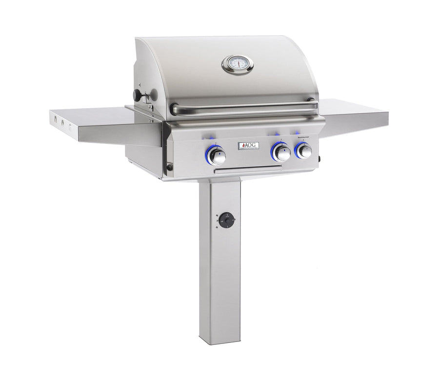 AOG  American Outdoor Grill L Series 24" In-Ground Post Mount Grill 24NGL outdoor kitchen empire