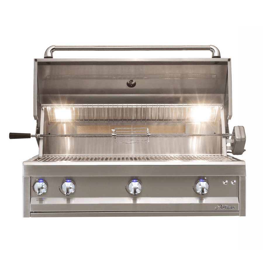 Artisan 42-Inch 3-Burner Built-In Professional Gas Grill With Rotisserie & Light (ARTP-42-NG/LP) outdoor kitchen empire