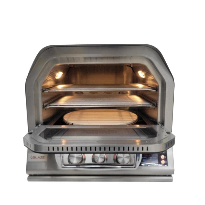 Blaze 26-Inch Built-In Gas Outdoor Pizza Oven with Rotisserie in Stainless Steel BLZ-26-PZOVN outdoor kitchen empire