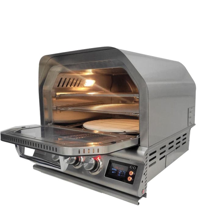 Blaze 26-Inch Built-In Gas Outdoor Pizza Oven with Rotisserie in Stainless Steel BLZ-26-PZOVN outdoor kitchen empire