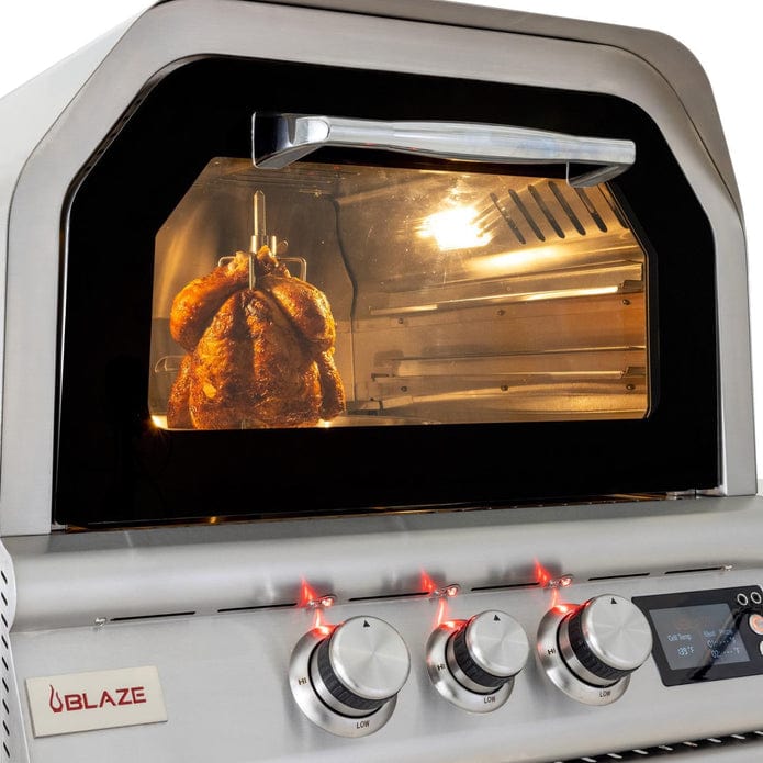 Blaze 26-Inch Built-In Gas Outdoor Pizza Oven with Rotisserie in Stainless Steel BLZ-26-PZOVN outdoor kitchen empire