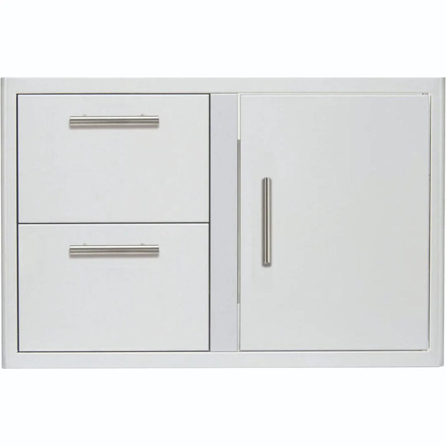 Blaze 32" Access Door & Double Drawer Combo With Soft Close Hinges and Lights BLZ‐DDC‐R‐LTSC outdoor kitchen empire