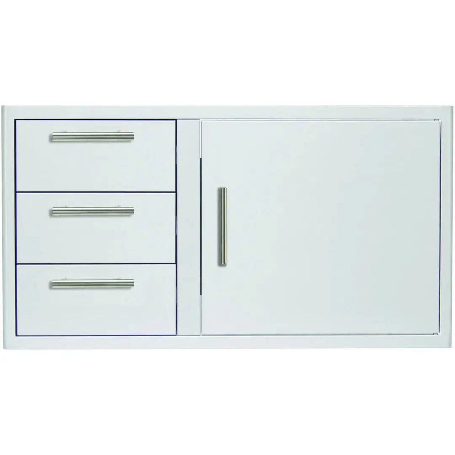 Blaze 39" Access Door & Triple Drawer Combo With Soft Close Hinges and Lights BLZ‐DDC‐39‐R‐LTSC outdoor kitchen empire