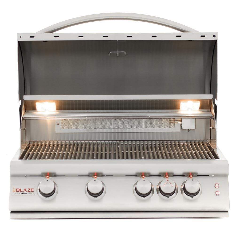 Blaze Premium LTE Marine Grade 316L 4-Burner Gas Grill BLZ-4LTE2MG outdoor kitchen empire