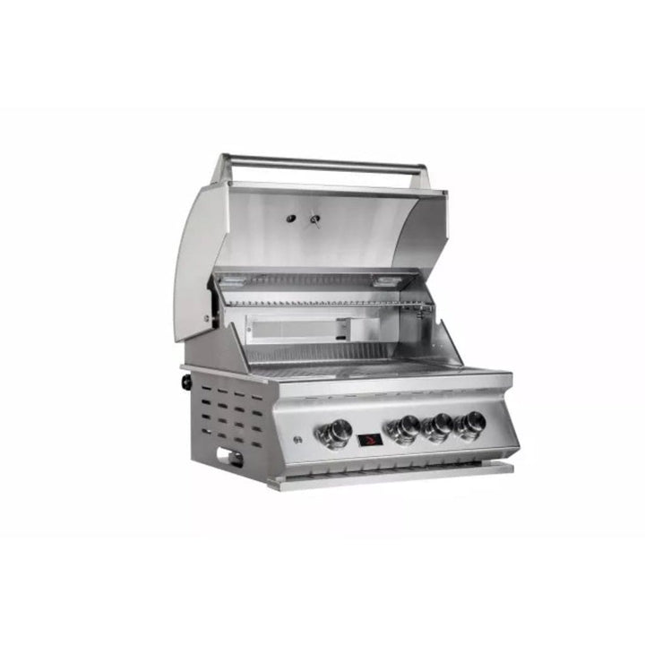 Bonfire Outdoor 28" 3-Burner Built-In Natural Gas Grill with Infrared Rear Burner outdoor kitchen empire