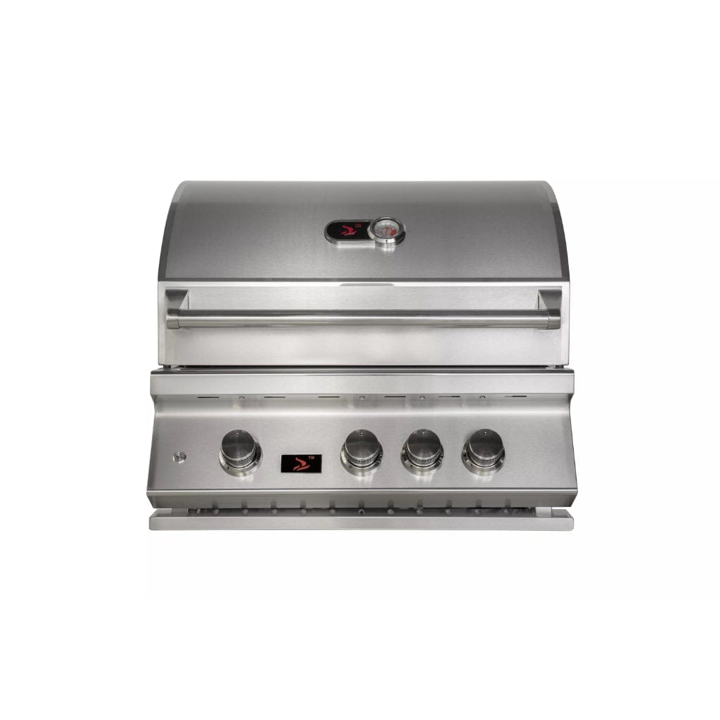 Bonfire Outdoor 28" 3-Burner Built-In Natural Gas Grill with Infrared Rear Burner outdoor kitchen empire