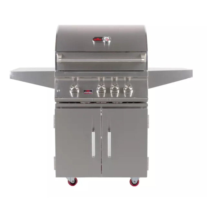 Bonfire Outdoor 28" 3-Burner Freestanding Natural Gas Grill with Infrared Rear Burner outdoor kitchen empire