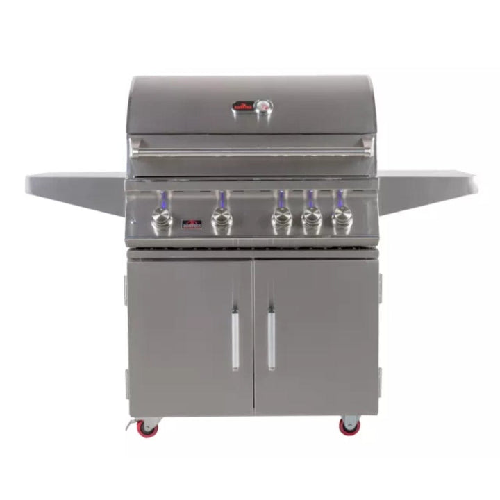 Bonfire Outdoor 34" 4-Burner Freestanding Natural Gas Grill with Infrared Rear Burner outdoor kitchen empire