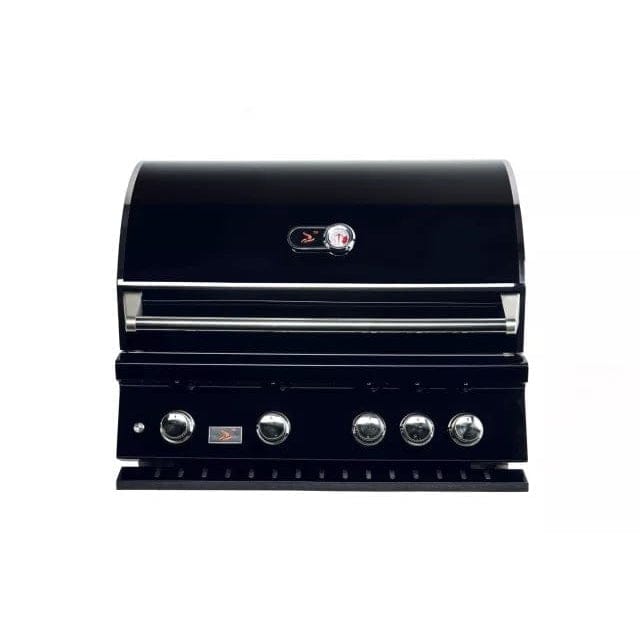 Bonfire Outdoor Black Series 34" 4-Burner Built-In Natural Gas Grill with Infrared Rear Burner outdoor kitchen empire