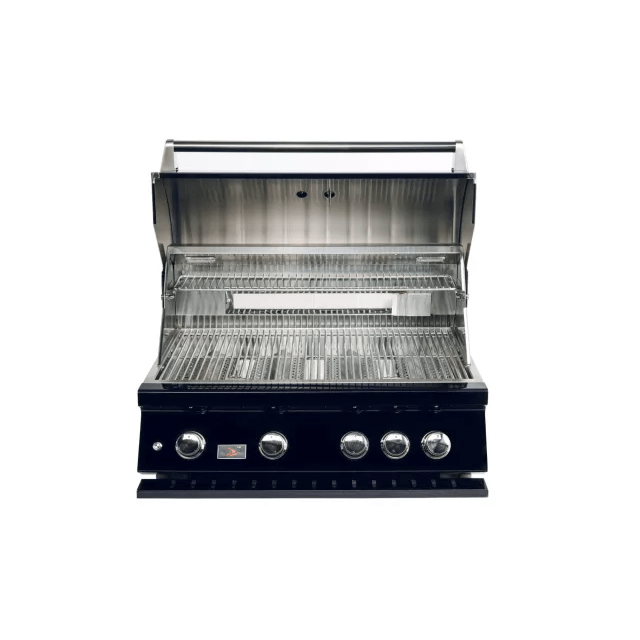 Bonfire Outdoor Black Series 34" 4-Burner Built-In Propane Grill with Infrared Rear Burner outdoor kitchen empire