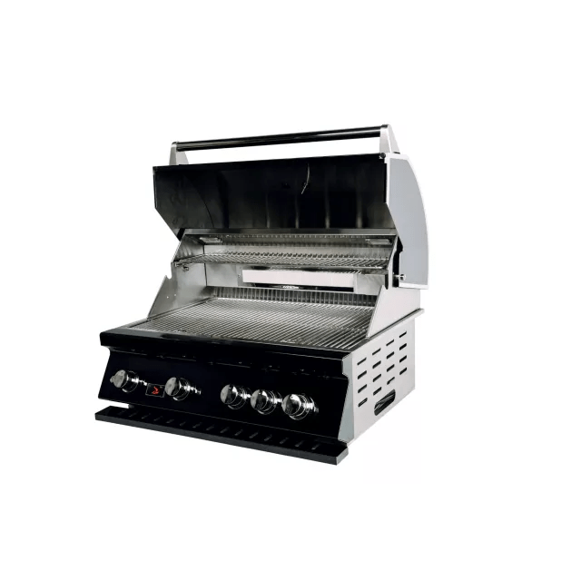 Bonfire Outdoor Black Series 34" 4-Burner Built-In Propane Grill with Infrared Rear Burner outdoor kitchen empire
