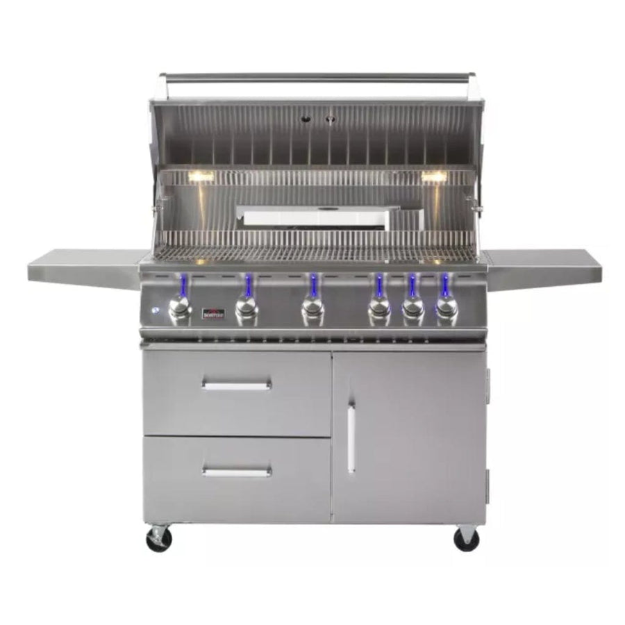 Bonfire Outdoor Prime 500 42" 5-Burner Freestanding Natural Gas Grill with Infrared Rear Burner outdoor kitchen empire
