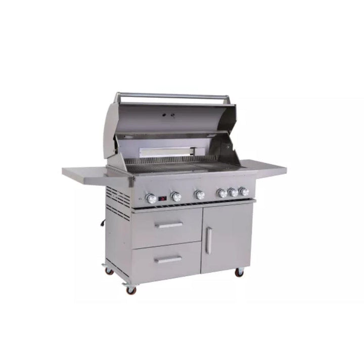 Bonfire Outdoor Prime 500 42" 5-Burner Freestanding Natural Gas Grill with Infrared Rear Burner outdoor kitchen empire