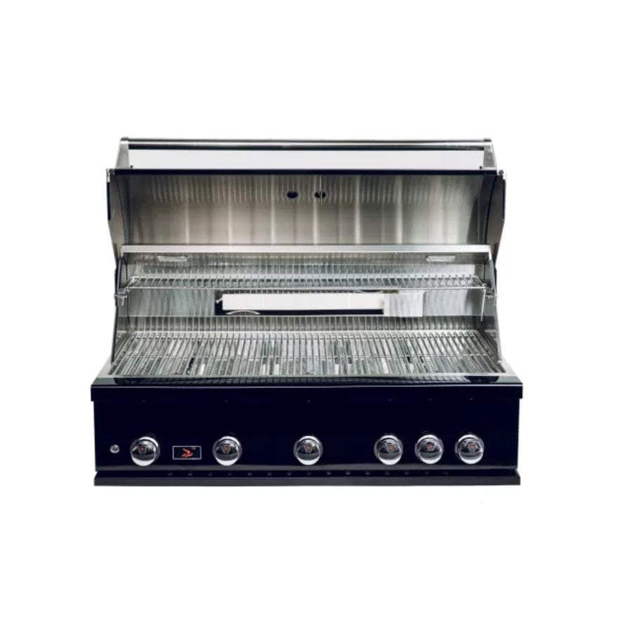 Bonfire Outdoor Prime 500 Black Series 42" 5-Burner Built-In Natural Gas Grill with Infrared Rear Burner outdoor kitchen empire