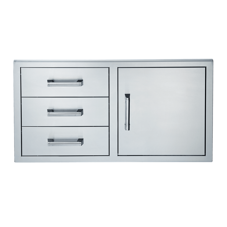 Broilmaster 42 Inch Single Door / Triple Drawer Combo-BSAW4222ST outdoor kitchen empire