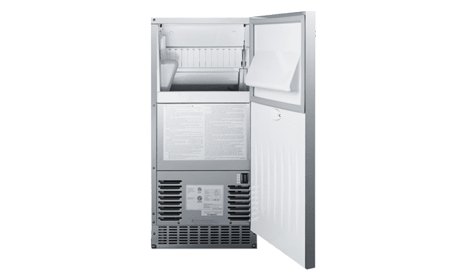 Bull 60 Lb. 15-Inch Outdoor Rated Commercial Ice Maker With Drain Pump 13200 outdoor kitchen empire