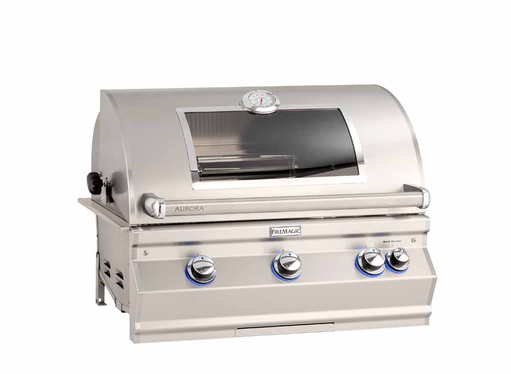 Fire Magic Aurora 30" Built-In Gas Grill with Backburner & Rotisserie Kit A660i outdoor kitchen empire