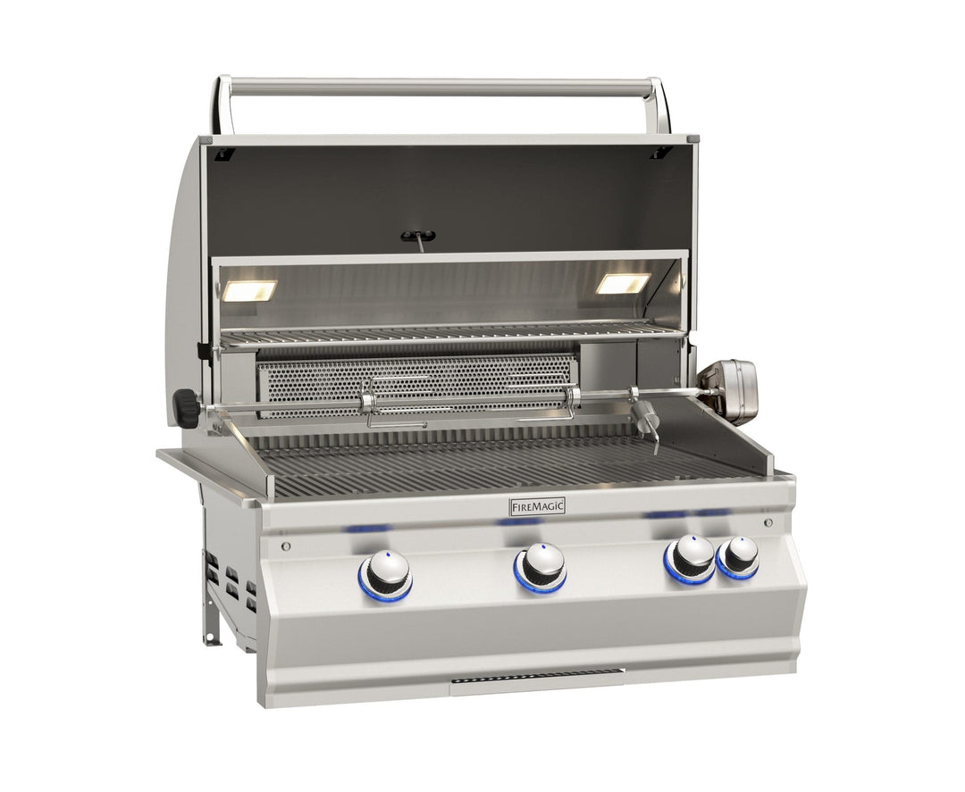 Fire Magic Aurora 30" Built-In Gas Grill with Backburner & Rotisserie Kit A660i outdoor kitchen empire