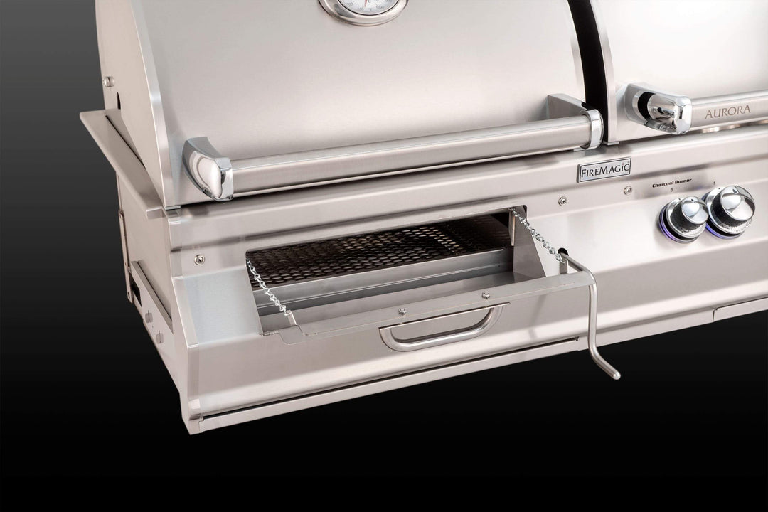 Fire Magic Aurora 30" Portable Gas Grill with Backburner, Rotisserie Kit & Single Side Burner A540s outdoor kitchen empire