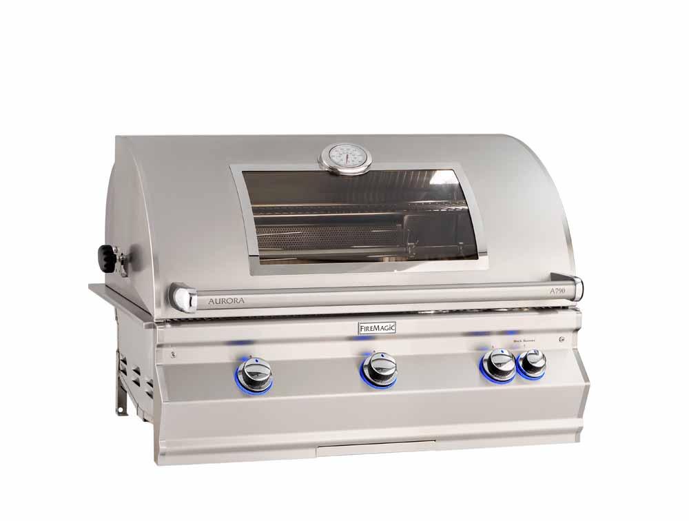 Fire Magic Aurora 36" Built-In Gas Grill with Analog Thermometer A790i outdoor kitchen empire