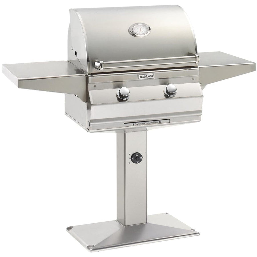 Fire Magic Choice 24" C430s Patio Post Mount Gas Grill with Analog Thermometer and 1-Hour Timer outdoor kitchen empire