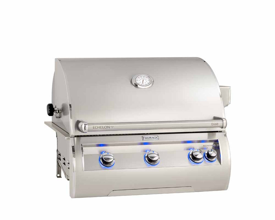 Fire Magic Echelon Diamond 30" Built-In Grill with Analog Thermometer E660i outdoor kitchen empire