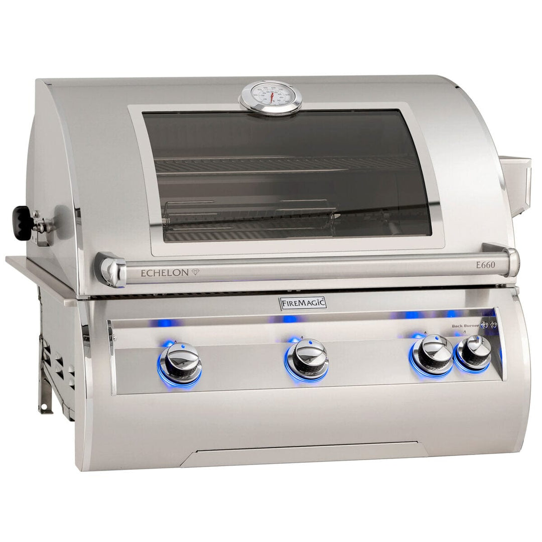 Fire Magic Echelon Diamond 30" Built-In Grill with Analog Thermometer E660i outdoor kitchen empire