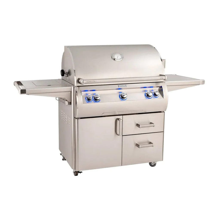 Fire Magic Echelon Diamond 36" Portable Grill with Analog Thermometer & Flush Mounted Single Side Burner E790s outdoor kitchen empire