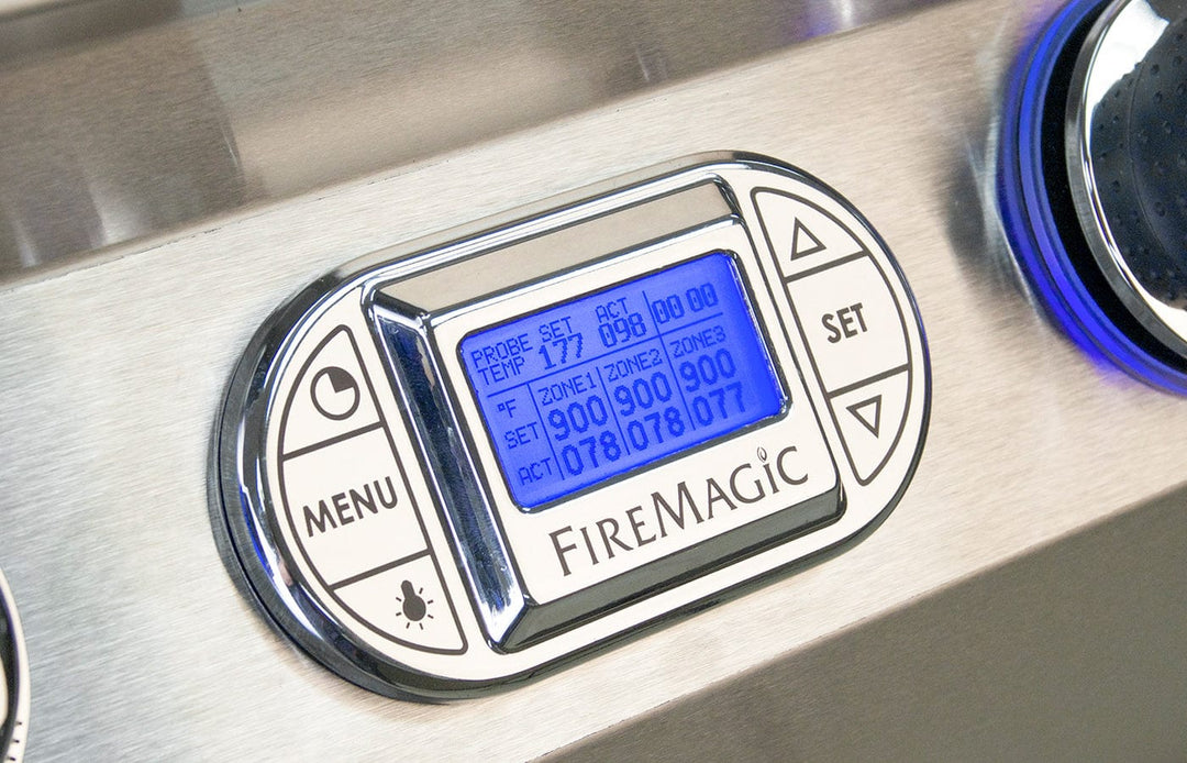 Fire Magic Echelon Diamond 36" Portable Grill with Digital Thermometer & Flush Mounted Single Side Burner E790s outdoor kitchen empire