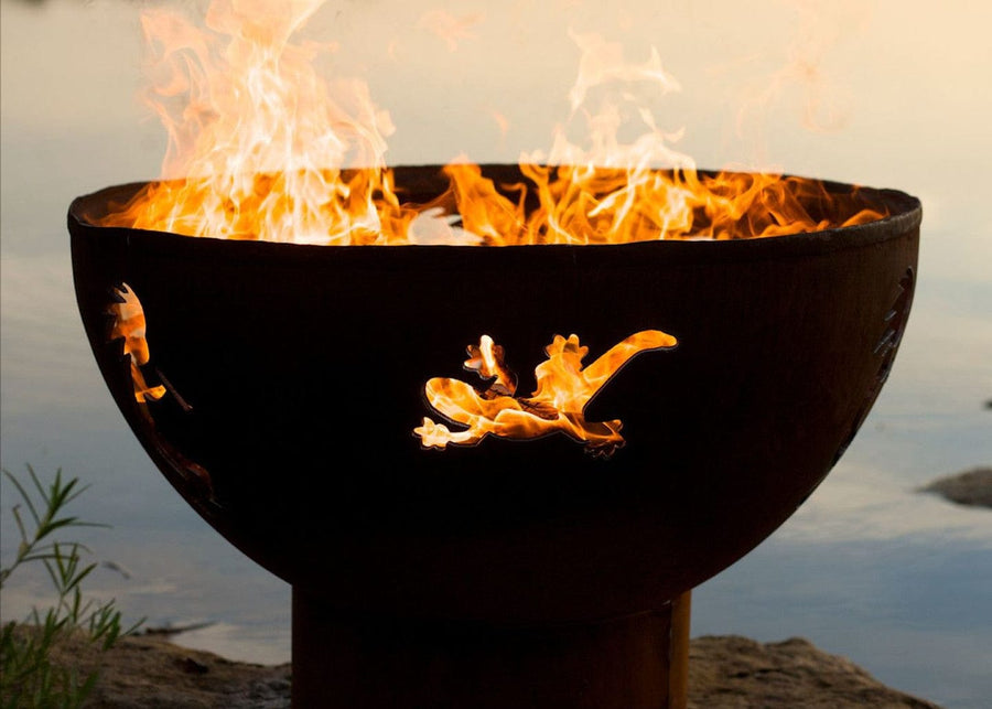 Fire Pit Art Kokopelli 36-inch Wood Burning Fire Pit - KO outdoor kitchen empire