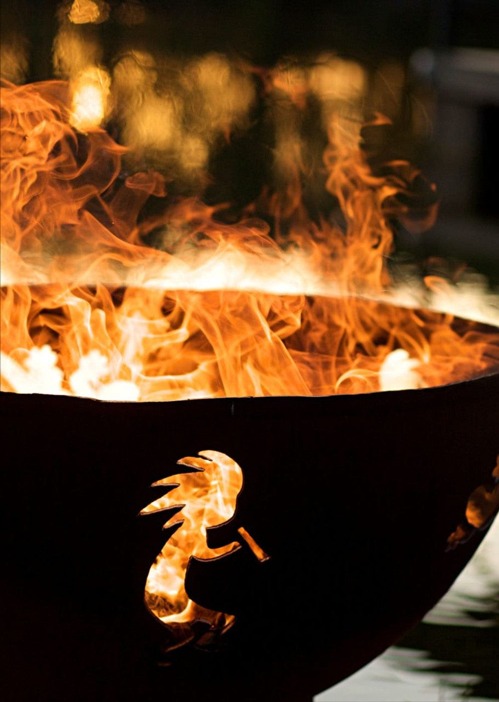Fire Pit Art Kokopelli 36-inch Wood Burning Fire Pit - KO outdoor kitchen empire