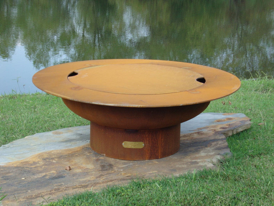 Fire Pit Art Saturn w/lid 41-inch Wood Burning Fire Pit - SAT/LID outdoor kitchen empire