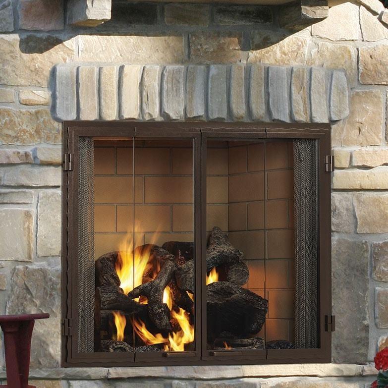 Majestic Castlewood 42" Outdoor Wood-Burning Fireplace ODCASTLEWD-42-B outdoor kitchen empire