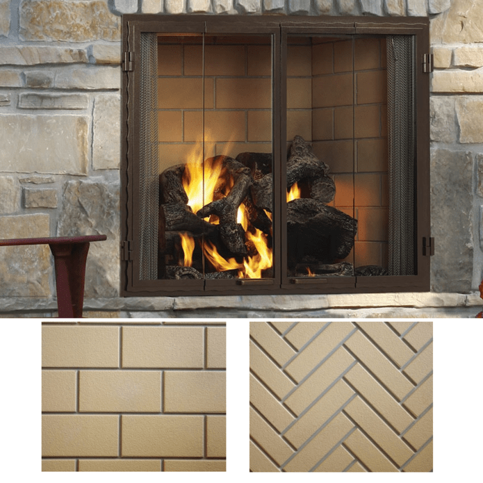 Majestic Castlewood 42" Outdoor Wood-Burning Fireplace ODCASTLEWD-42-B outdoor kitchen empire