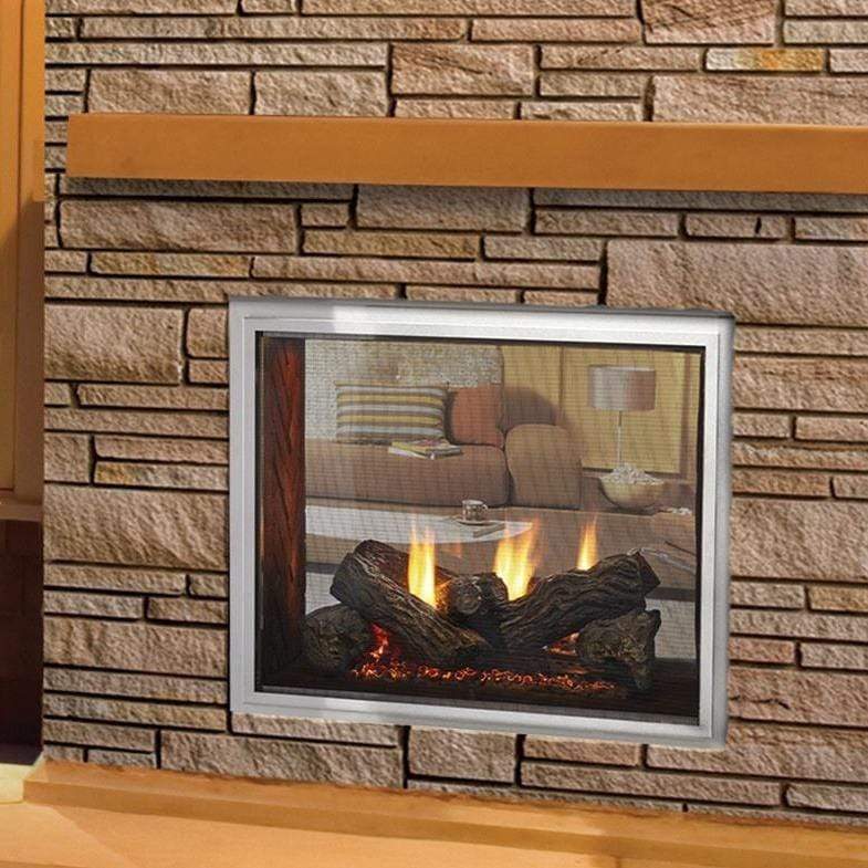 Majestic Fortress See-Through 36" Direct Vent Gas Fireplace ODFORTG-36 outdoor kitchen empire