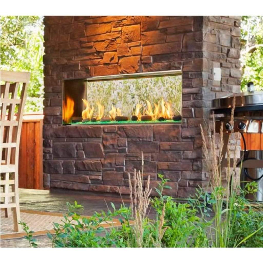Majestic Lanai See-Through 48" Outdoor Linear Vent Free Gas Fireplace ODLANAIGST-48 outdoor kitchen empire