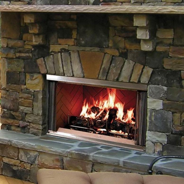 Majestic Montana 36" Traditional Outdoor Wood-Burning Fireplace outdoor kitchen empire